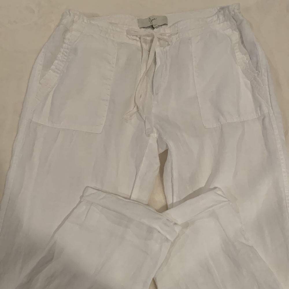 Joie Linen Pant. Zip Front With Drawstring Waist;… - image 1